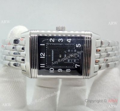 Copy Jaeger-LeCoultre Reverso Men Automatic watch - SS Black Dial